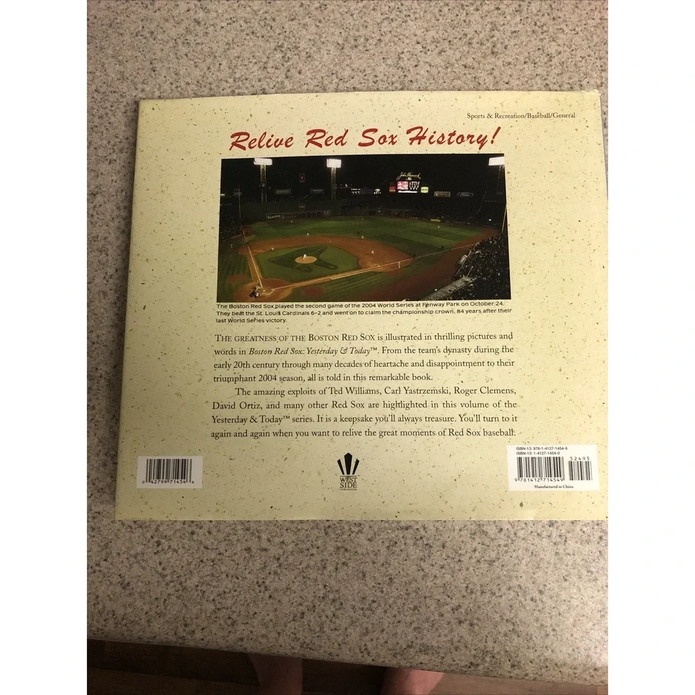 Boston Red Sox Yesterday& Today Hardcover Illustrated Book Nick Cafardo 2009